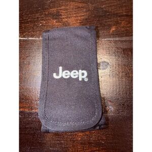 Jeep Black Nylon Utility Pouch Tool‎ Organizer Case with Belt Loop